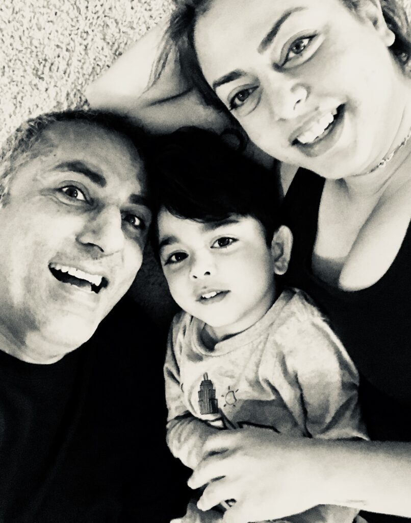 Kamrin with his family